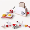 Wooden Kitchen Pretend Play Toy Simulation Wooden Coffee machine Toaster Machine Food Mixer Baby Early Learning Educational Toys 4