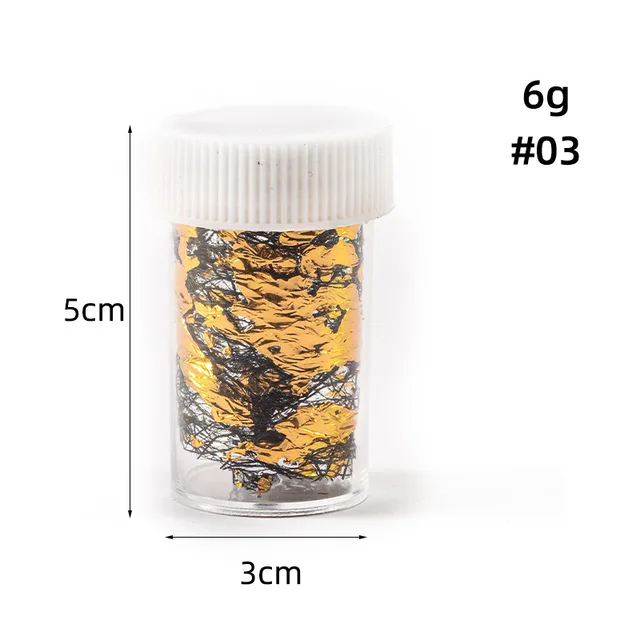 Nail Decoration Style Japanese Nail Gold Foil Net Star Paper Japanese Manicure Gold Leaf Fragment Manicure Charm Jewelry XKZ-19-03