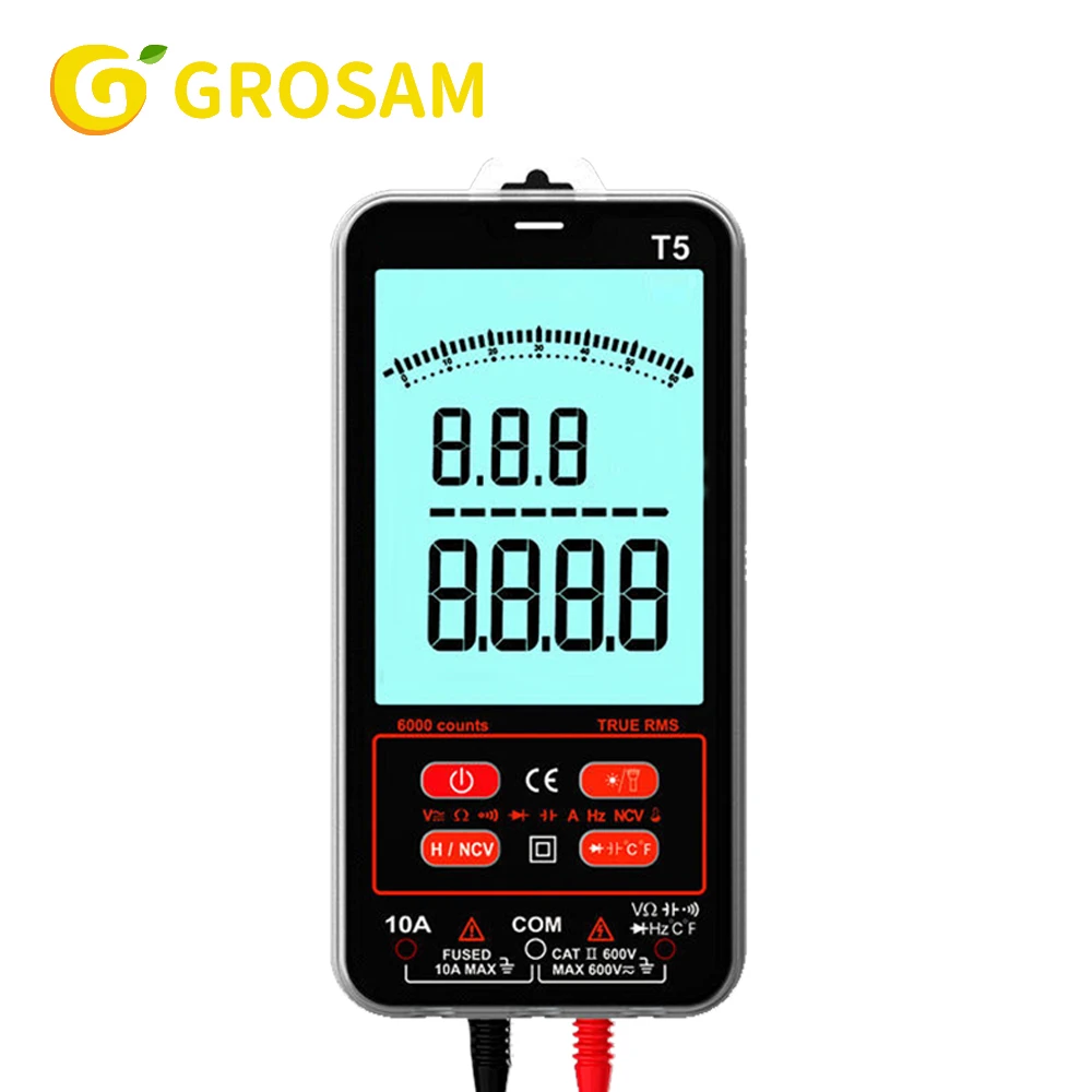 feeler gauges GROSAM Digital Multimeter Smart Mini Automotive Profesional Tester True RMS NCV AC DC Voltage Tester Portable multimetro T5 T1 radiation meter