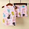 Ensemble pyjama d'été en coton sans manches pour garçons et filles, vêtements de nuit licorne pour tout-petits de 1 à 9 ans ► Photo 3/6