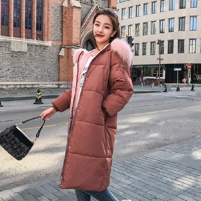 Photo Shoot New Style down Jacket Cotton-padded Clothes Coat Women's Winter BF down Coat Cotton-padded Jacket CHIC Mid-leng