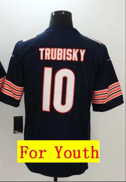 As photo Все сшитые мужские wo Мужские Молодежные Детские th Chicago Mitchell Trubisky 10 Джерси - Цвет: As photo