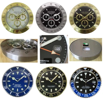 

Large Metal Wall Clock Modern Luminous Luxury 3d Wall Watches Home Decor Silent Calendar Office Home Decoration Gift with Logo