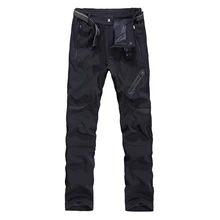 9XL большой размер Толстые мужские эластичные мягкие теплые штаны зимние уличные лыжные альпинистские водонепроницаемые флисовые утепленные брюки