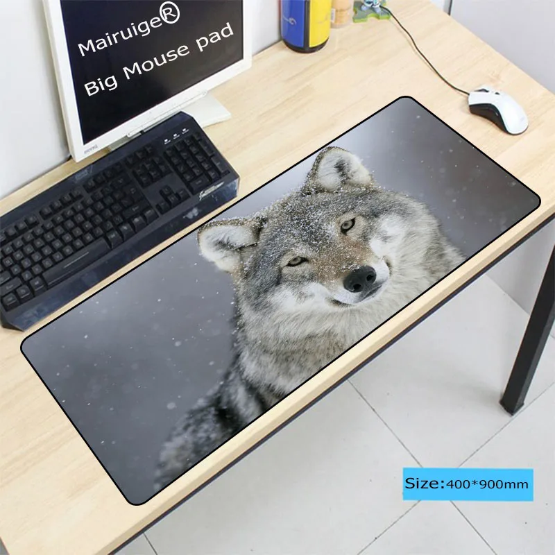  Wolf Animal Anti Slip Laptop Computer PC Large Lock Edge Mousepad Gaming Mouse Mice Pad Mat For CSG