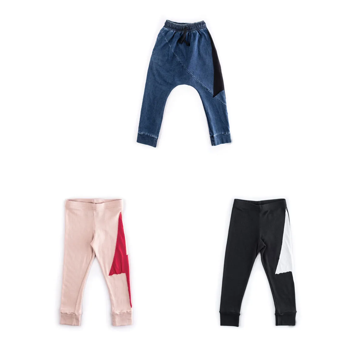 

IN STOCK 2019 Autumn and Winter New C-Nu Lightning Leggings Children's Super Soft Lightning Denim Harem Pants