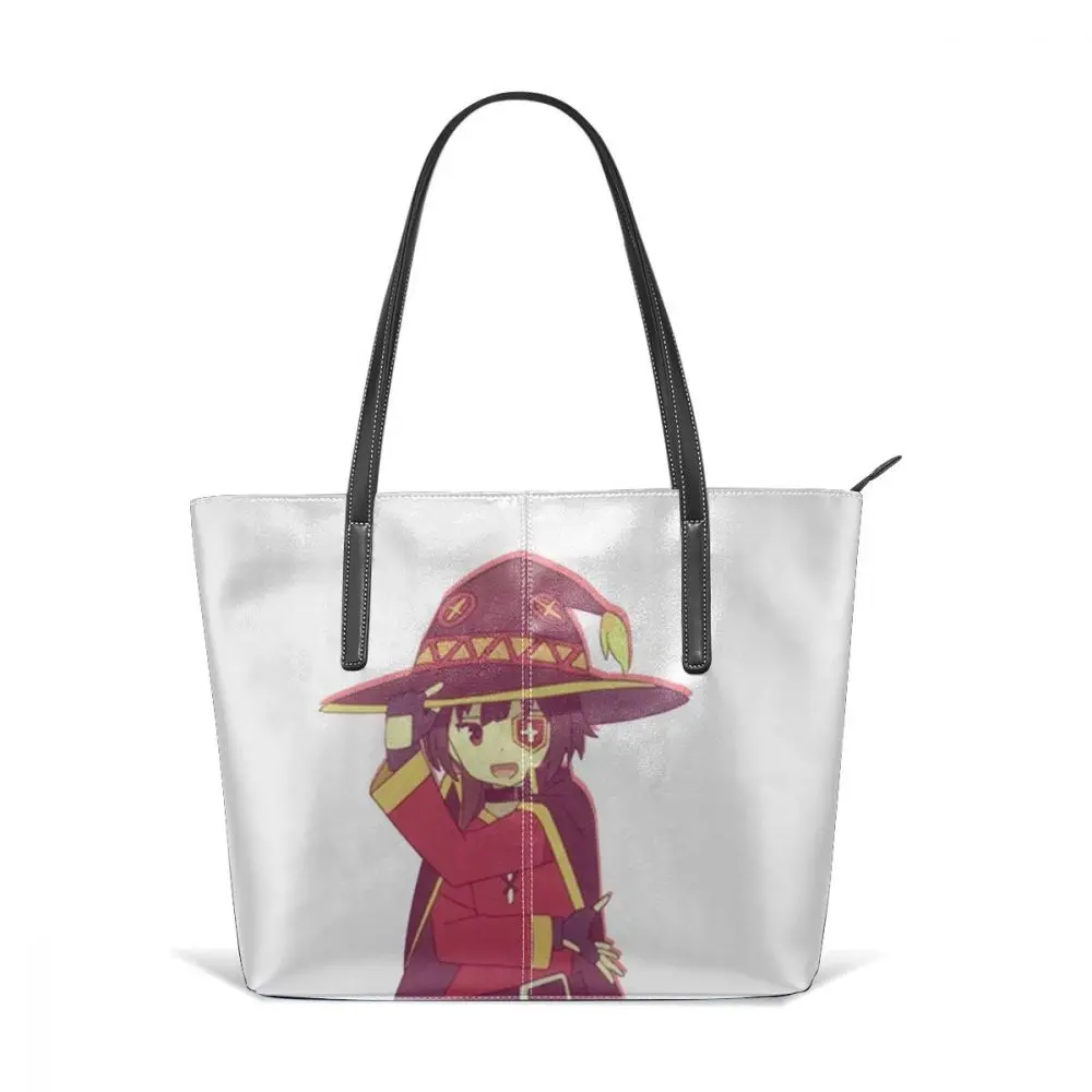 Megumin Сумочка Megumin простой дизайн сумки с верхней ручкой модные университетские кожаные сумки высокого качества подростковые широкие женские сумки