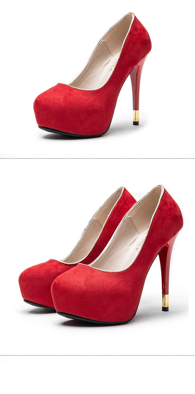 Пикантные туфли-лодочки; свадебные женские туфли-Фетиш; туфли-лодочки из флока на высоком каблуке 12 см; zapatos mujer
