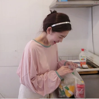 

2019 new Fashion Womens tshirt Loose OversizeTops Bodycon Cotton Long Sleeve Blouse Girls Autumn t Shirt blusas mujer de moda