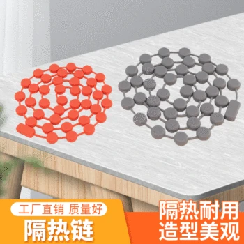 

Chain Insulated Pad High-temperature Resistant Anti-slip Insulated Pendant Household Products Table Coaster Silicone Pot Pad Cur