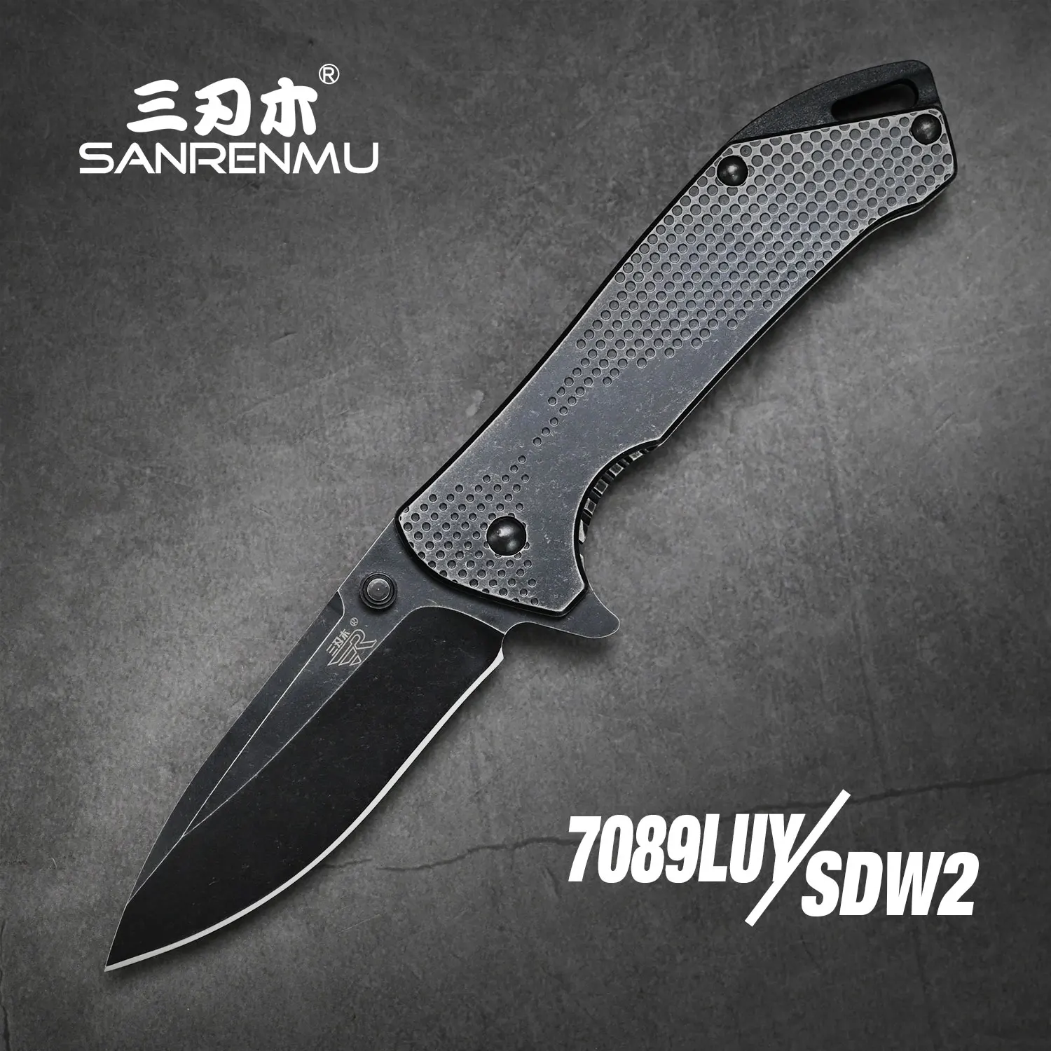 SANRENMU7089LUCOutdoorPocketFoldingKnifeCampingHuntingFishing