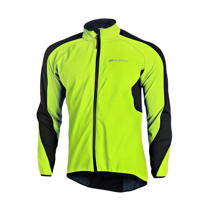 NUCKILY Men Winter Jacket Thermal Cycling Long Sleeve Jacket Waterproof Windproof riding running Coat