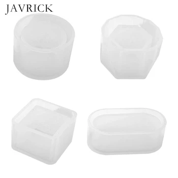 

4 Pcs/set UV Resin DIY Handmade Flower Pot Silicone Mold Storage Box Hexagon Molds DIY Accessories Jewelry Making Tool