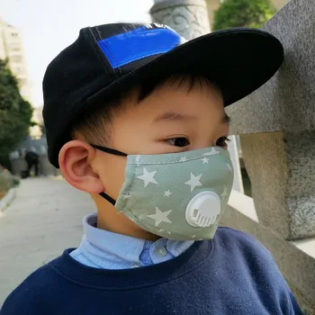 

Reusable Face Kids Mask Mouth Masks PM2.5 Anti Dust Pollution Cotton Activated Carbon Filter Valve Facemask New