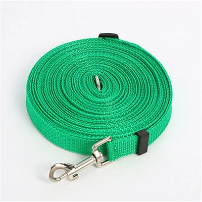 Adjustable Nylon Dog Leash Pet Long Obedience Recall Training Leash for Puppy Small Medium Large Dog 1.5m 1.8m 3m 4.5m 6m 9m 10m - Цвет: Зеленый