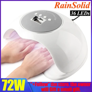 

RainSolid 72W Nail Dryer For Manicure UV LED Nail Ice Lamp With LCD Screen Display Nail Art Tools For Drying All Nail Gel Polish