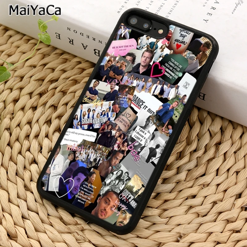 Стильный чехол MaiYaCa для телефона в виде анатомии Greys iPhone 5 6 S 7 8 plus 11 12 Pro X XR XS Max Samsung