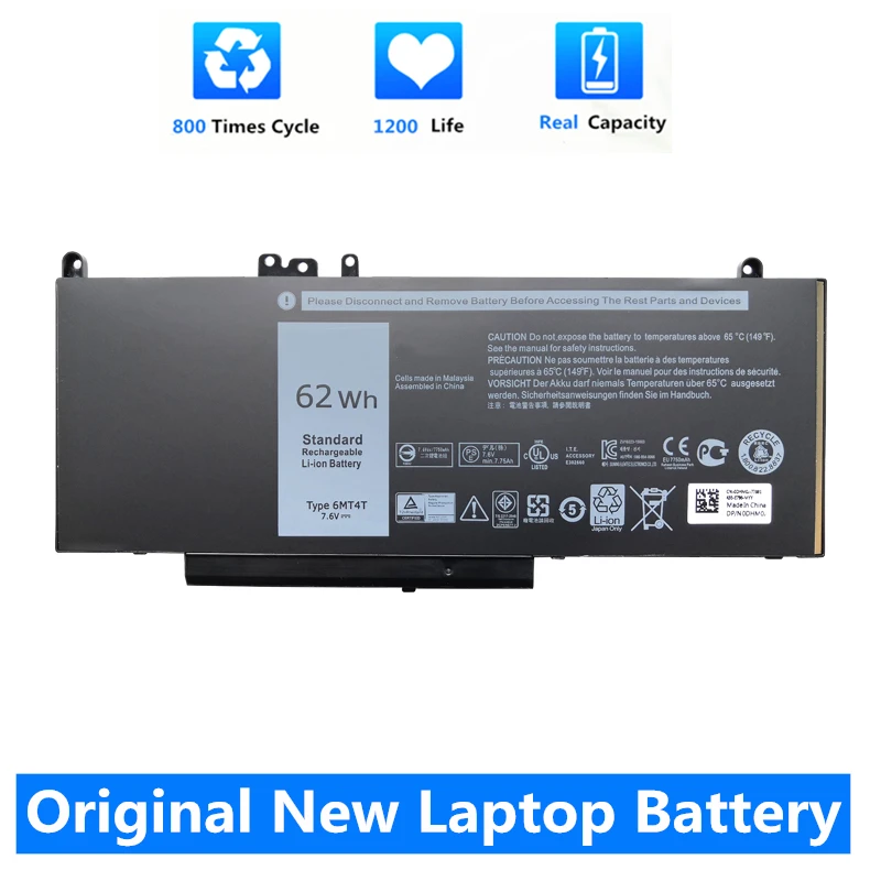 CSMHY 6MT4T Laptop Battery For Dell Latitude Precision 14 15 5470 E5470 5570 E5570 3510 M3510 Series 7V69Y TXF9M 79VRK 62Wh | Компьютеры и