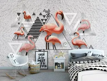 

[Self-Adhesive] 3D Flamingo 170193 Wall Paper mural Wall Print Decal Wall Murals