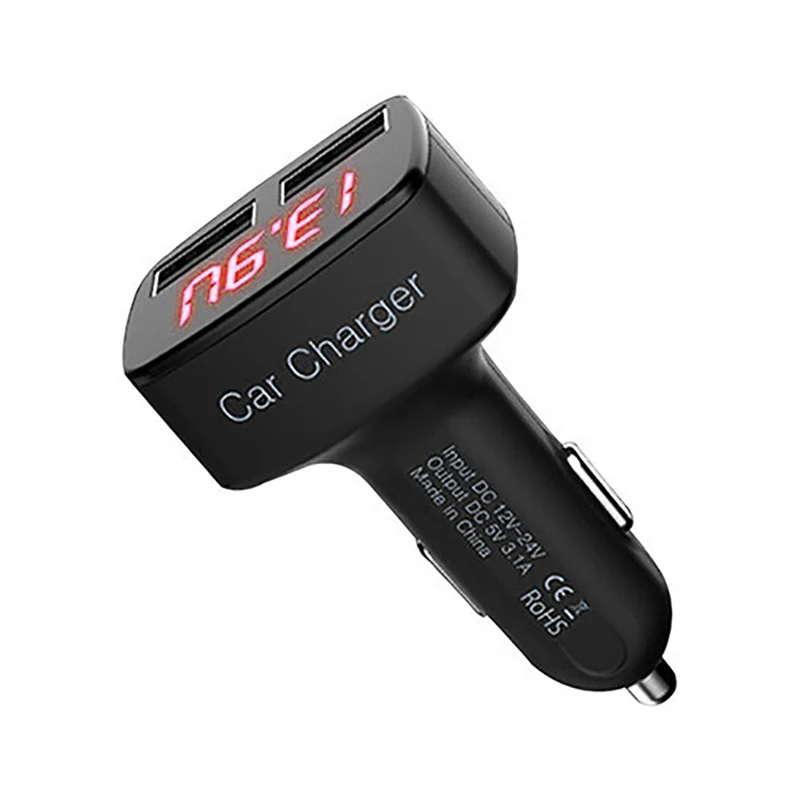 Компактный автомобильный зарядный адаптер 4 в 1 с двумя USB портами для Xiaomi