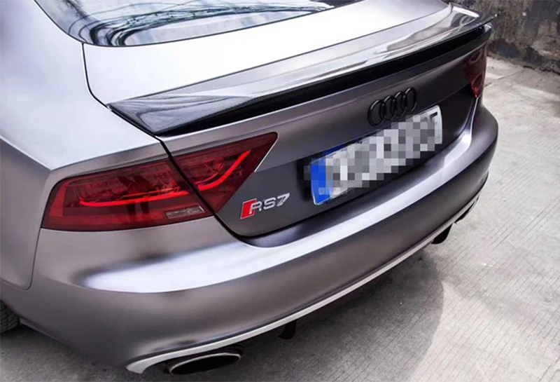 Для Audi A7 хвост из углеродного волокна S7 статор крыло RS7 сжатый хвост Karztec Тип двухсторонний спойлер из углеволокна