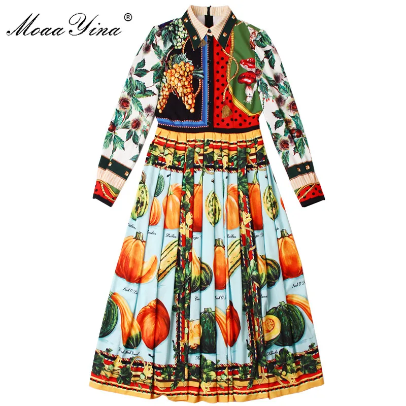 MoaaYina Fashion Designer Dress Spring Women's
