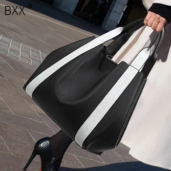 

[BXX] Luxury Large Capacity Business Bags Women Fashion Simple Handbags For Women 2020 Spring Ladies Quality Shoulder Bag HK462