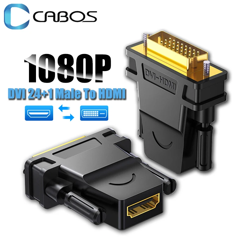 Двунаправленный адаптер для кабеля DVI-HDMI HD 1080P DVI D 24 + 1 штекер-HDMI гнездо конвертер