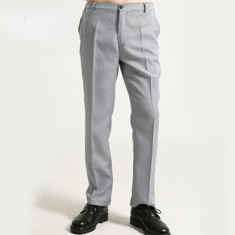 Black Chef Pants Restaurant Kitchen Staff Work Wear Trousers Loose Chefs Clothing Cooking Kitchen Clothes for Men