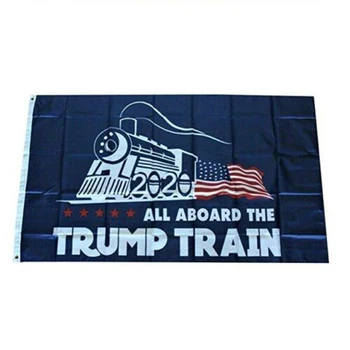 

3x5 ft Trump 2020 All Board the Trump President Donald Train MAGA Flag US American election