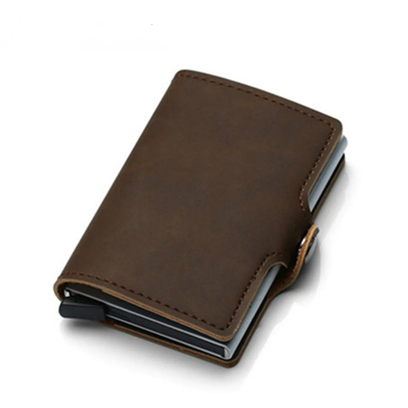 PU Leather Credit Card Holder Card Case Women and Men RFID Wallets Hasp Vintage Business ID Holder Single Box Small Purses