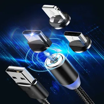 

200pcs Magnetic USB Cable Fast Charging USB Type C Cable Magnet Charger Data Charge Micro USB Cable Mobile Phone Cable USB Cord