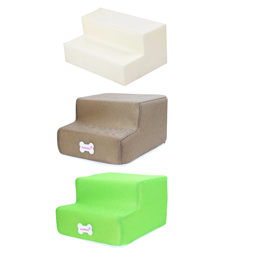 Doggy Steps Нескользящая 2 ступеньки для домашних животных, вмещает до 70 фунтов 2 ступеньки сетка для домашних животных нескользящая Нижняя лестница и лестница с покрытием комбинация - Цвет: B