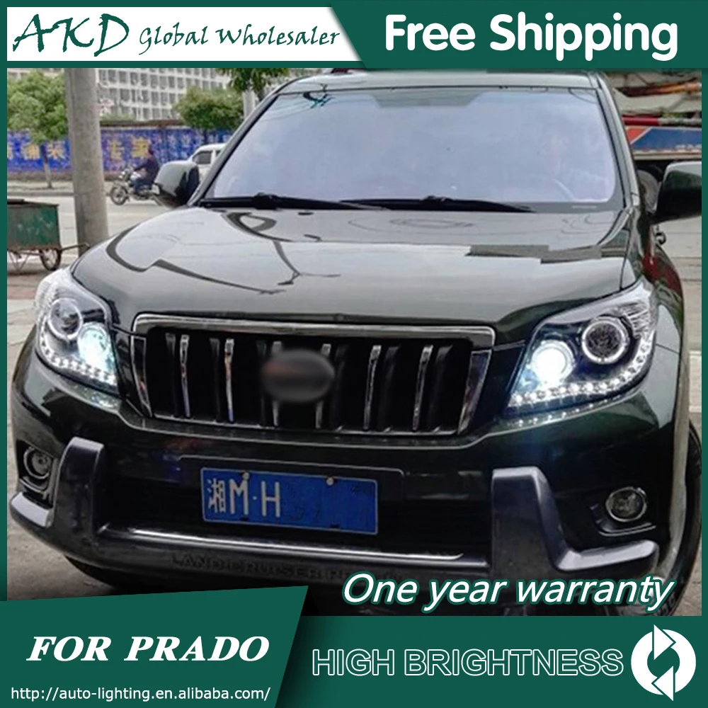 Фары для автомобиля Toyota Prado 2010 2012 LC150 DRL дневные ходовые огни головная лампа LED би