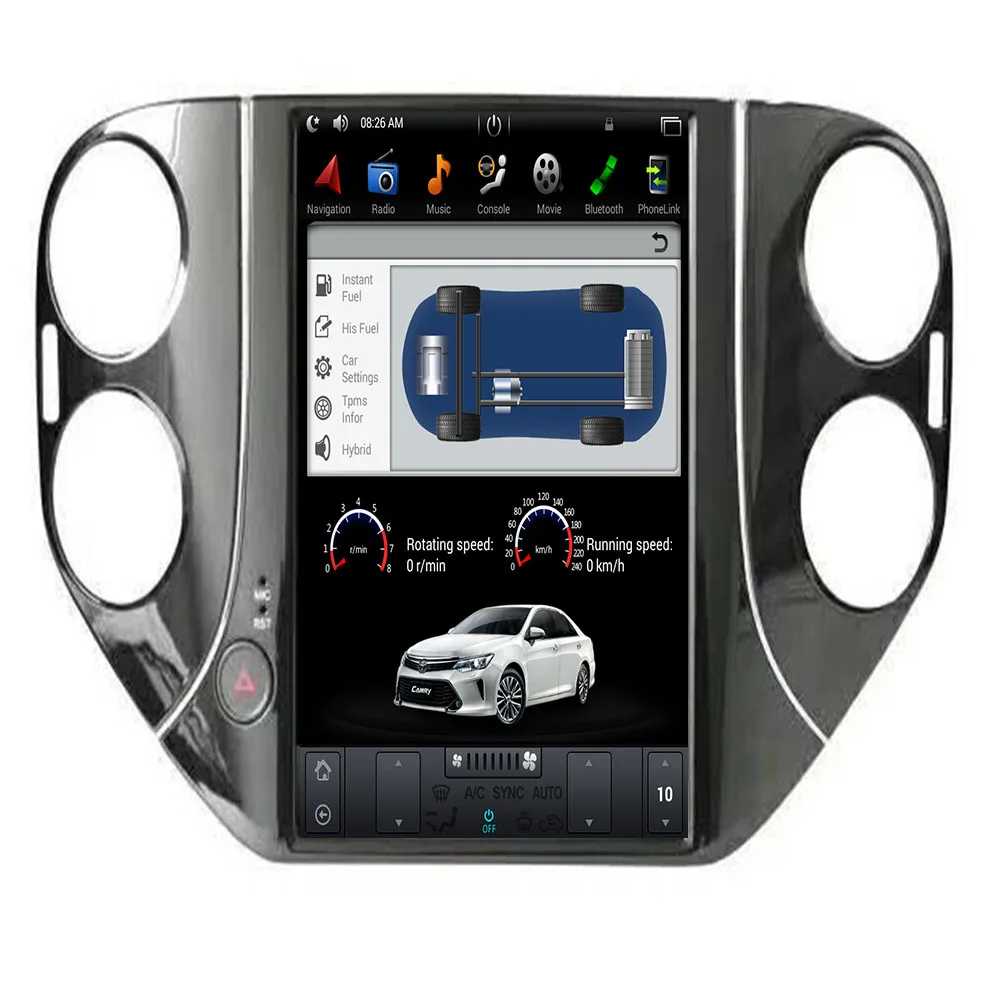 Android 9,0 Tesla стиль автомобиля без DVD плеер gps навигации для VW Tiguan 2010-2011 2012 2013- головное устройство мультимедиа