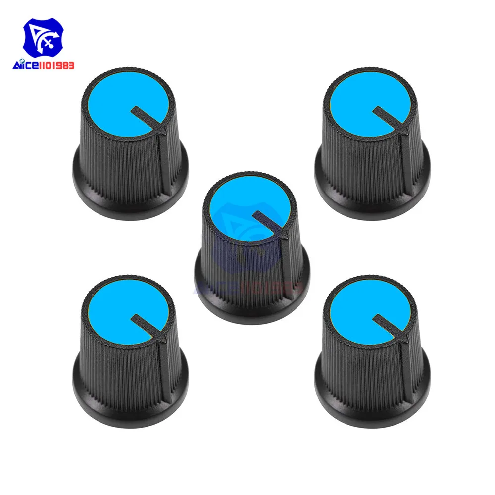 Shaft Potentiometer Knob 6mm Dia. 5PCS/Lot Plastic Rotary Taper potentiometer knobs