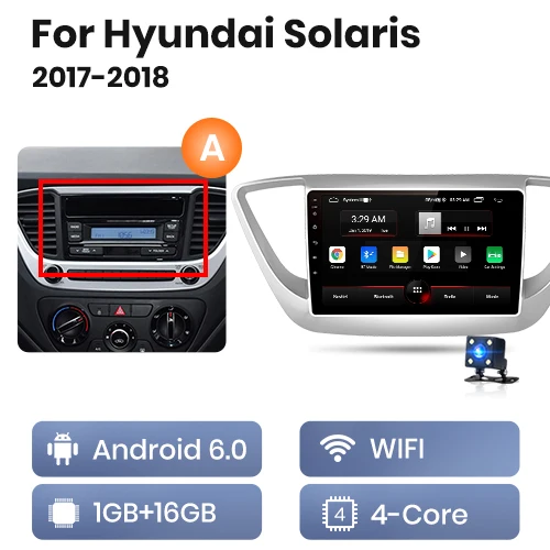 AWESAFE PX9 для hyundai Solaris Verna автомобильный Радио Мультимедиа Видео плеер gps No 2din 2 din Android 9,0 2G+ 32G - Цвет: 1-16GB WIFI-A
