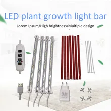 Luz para crecimiento de plantas para uso en interiores, lámpara Phyto de espectro completo, barra LED para plantas de alta eficiencia luminosa