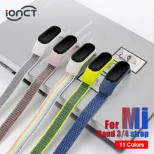 IONCT нейлоновый ремешок для Xiaomi mi 4 3 ремешок умный Браслет мягкий спортивный ремешки браслет для xiaomi mi band 4 3 ремешок miband умные аксессуары