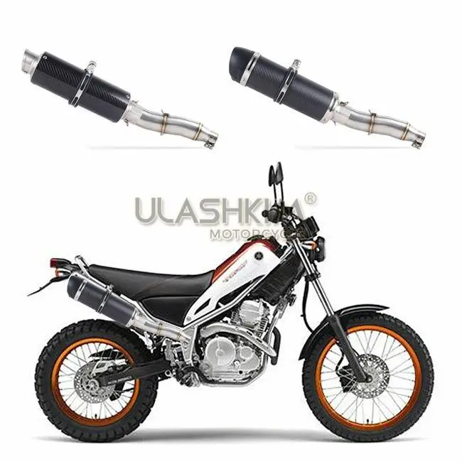 Полная выхлопная система мотоцикла глушитель Escape slip on для YAMAHA XG250 XT250 модифицированный контакт средняя труба адаптер подключения