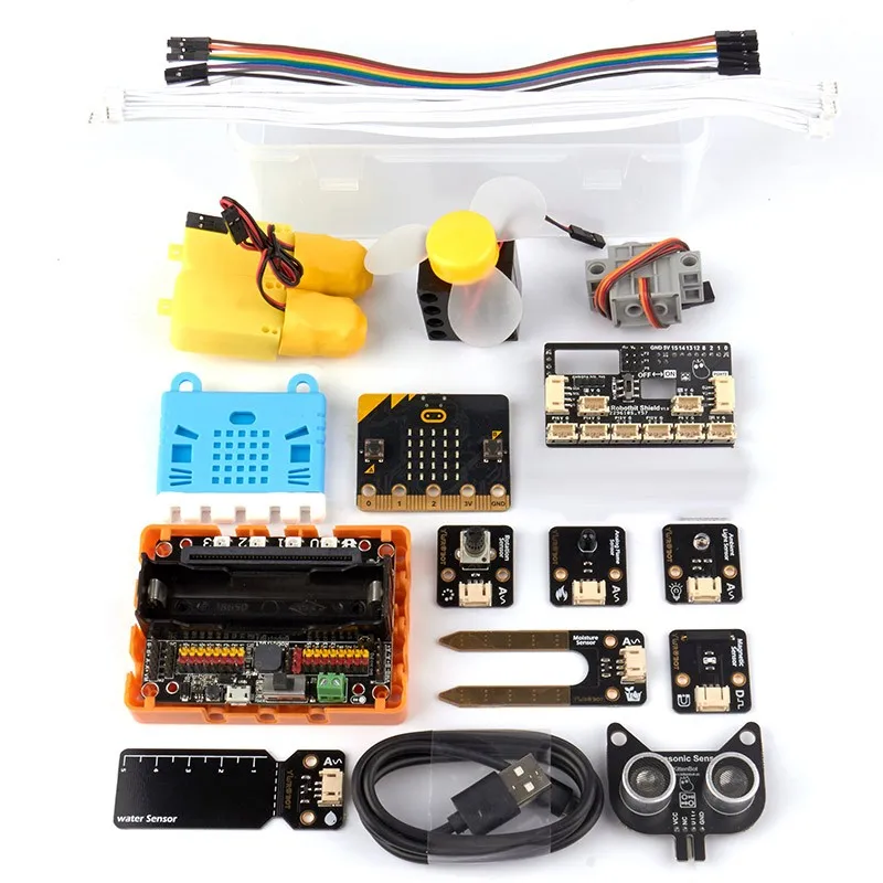 

Robotbit DIY Electronic Starter Kit Learning Kit For LEGO Makecode Kittenblock Experiment Kit
