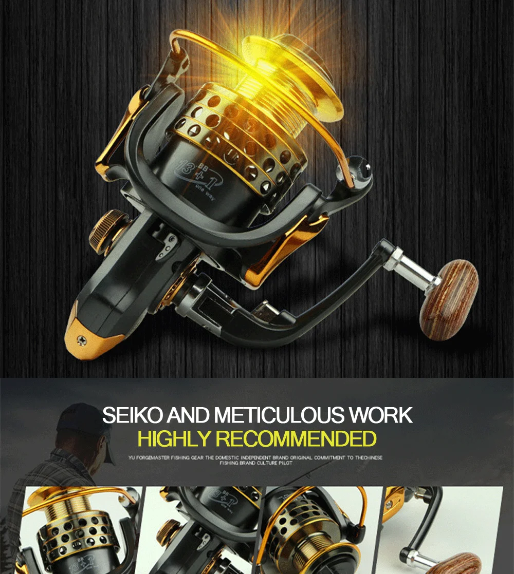 Fishing Reels 13+1BB 5.5:1 Metal spool fish feeder baitcasting spinning reels mlinete carretilha Sea Rock lure type fishing XF