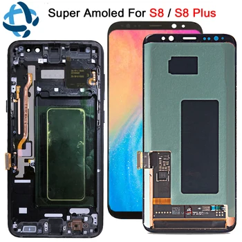 

Amoled For Samsung Galaxy S8 G950 G950F LCD with Frame Replacement for SAMSUNG S8 Plus LCD G955 Display Touch Screen Digitizer