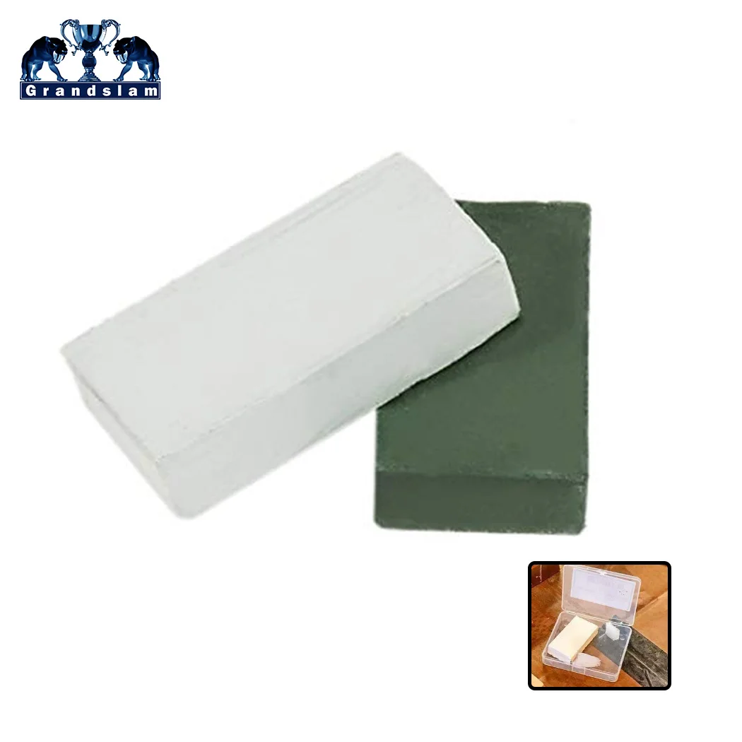 2x Compound Grandslam кожа Honing Strop прямые бритвы заточка лезвия ножа Strop 3 дюймов x 8 дюймов белый и зеленый Полировка Соединение Wa - Цвет: 2x Compound