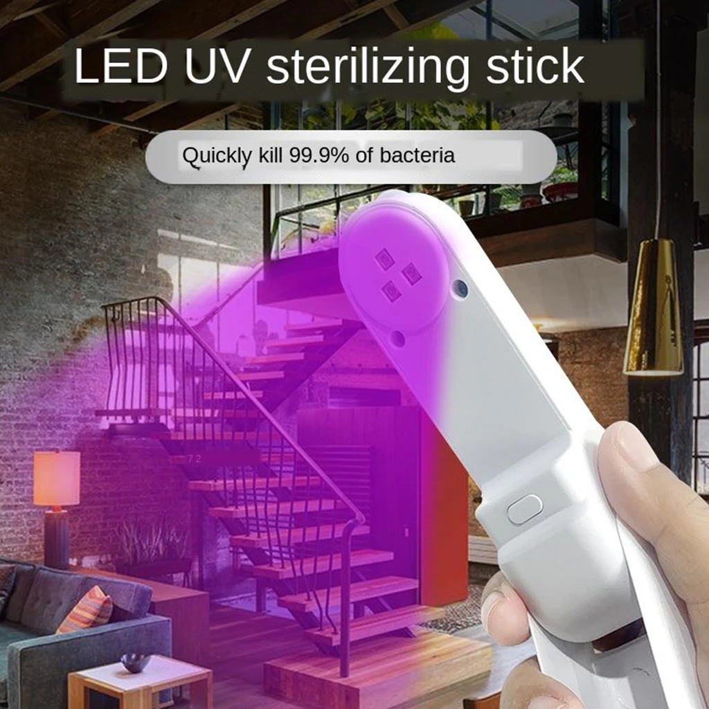 Portable Handheld UV Sterilizer Lamp USB Mini UVC Ultraviolet Germicidal Lamp Travel Efficient Disinfection UV Sanitizer Light
