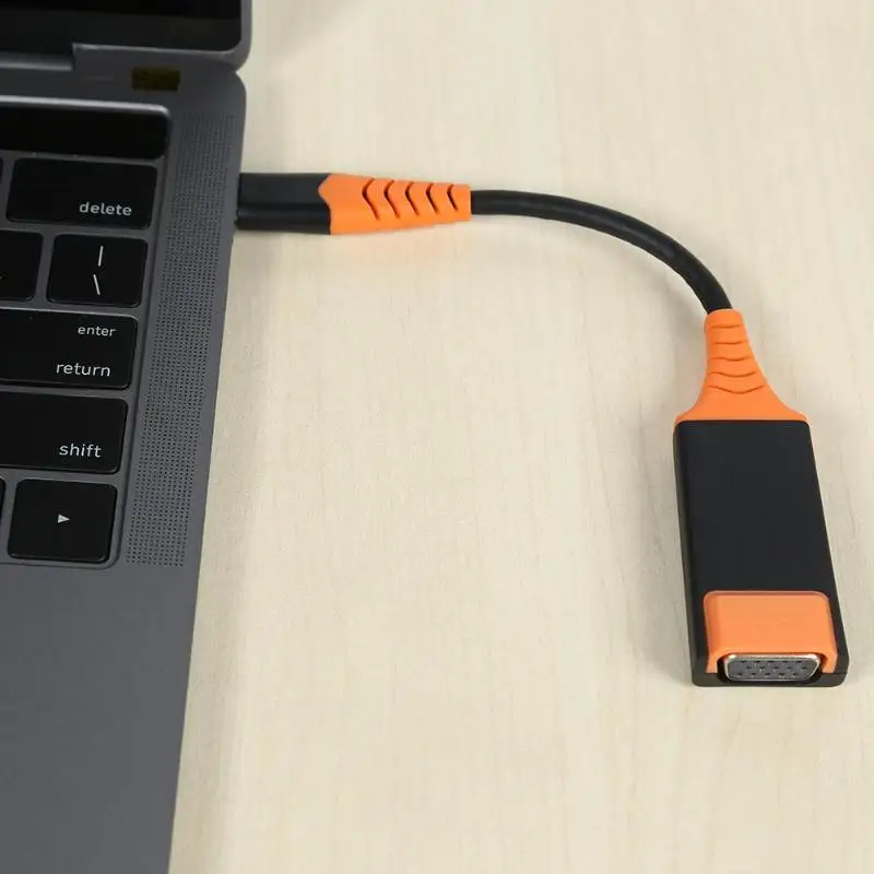 USB 3,1 type-C в VGA конвертер ABS и ПВХ поливинилхлорид эластомер 1080P HD видео адаптер для монитора DisplayPort