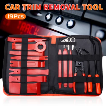 

19pcs Auto Trim Removal Tool Car Radio Removal Tool for Door Panel Clips Car Radio Window Molding Marine Fastener Rem