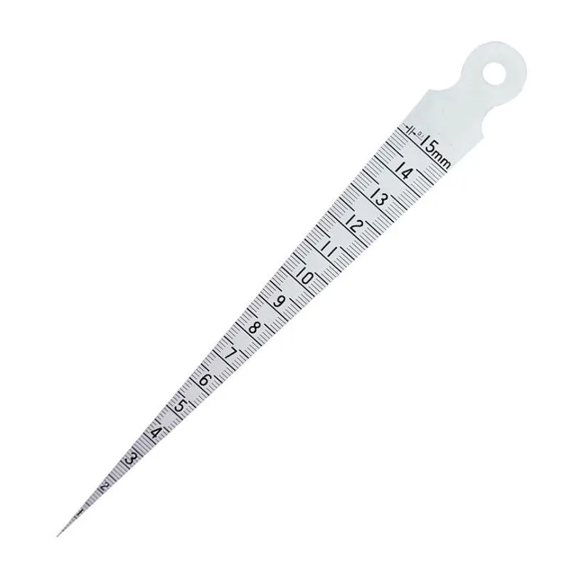 Double-Sided Scale Wedge Feeler Gauge 1-15mm Inner Diameter Stainless Steel Gap Ruler Clearance Taper Aperture Measurement Tool