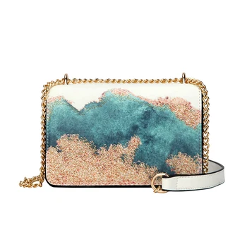 

Fashion Designer Women Bag Chinese Style Chain Shoulder Messenger Bag Female Vintage Flip Small Square Bags Cross Body Bags