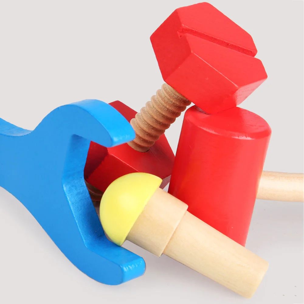  Baby Wooden Tool Toys Kids Tool Disassemble Table Games Learning Educational Knock On The Ball Scre